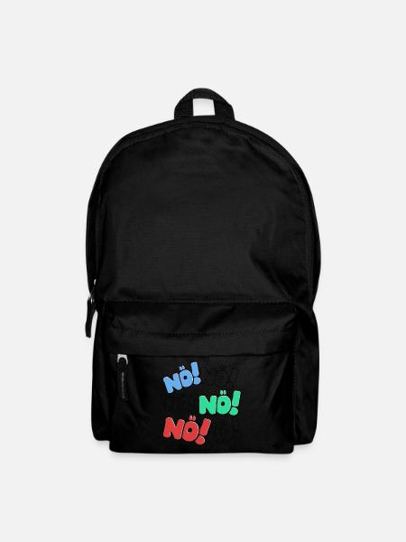 Nö Nein Einfach Nö Nope Ich Muss Gar Nichts Lustig - Rucksack - Schwarz