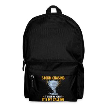 Sturmjäger Sprüche | Gewitter Meteorologe Geschenk - Rucksack - Schwarz - Vorne