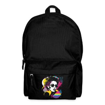 Woman Sunglasses Art Fashion Modern Trend Colorful - Backpack - black - Front