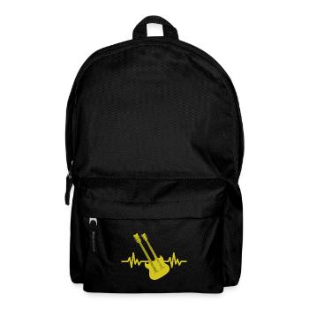 Heartbeat Guitar - Rock 'n' Roll Punk Band Metal - Backpack - black - Front