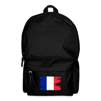Frankreich Flagge Used Look Trikolore Paris Nizza - Rucksack - Schwarz - Vorne