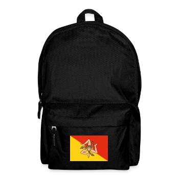 Sicily Flag Italy Palermo Trinacria Italia - Backpack - black - Front