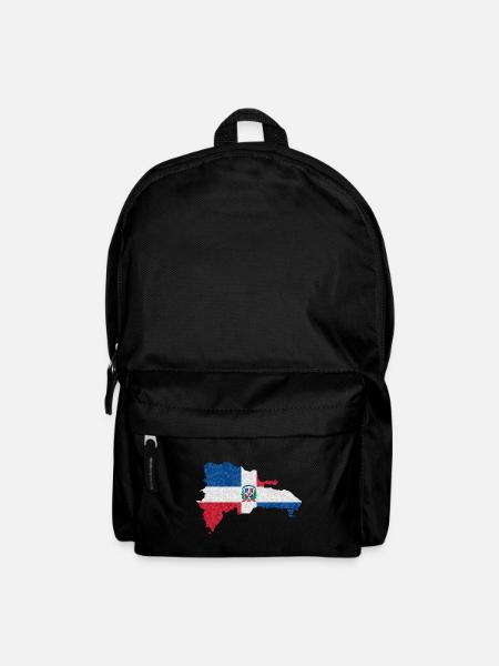 Dominikanische Republik Flagge Dom Rep Fahne Reise - Rucksack - Schwarz