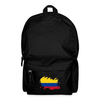 Kolumbien Flagge Farbklecks Farbspritzer - Rucksack - Schwarz - Vorne
