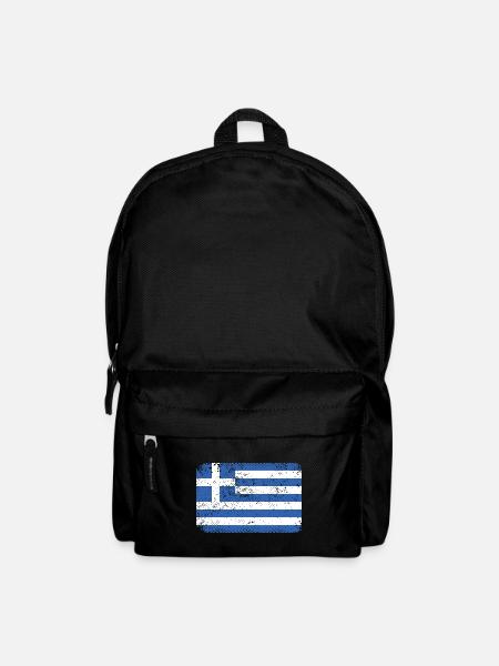 Grèce Drapeau Grec - Sac à dos - noir