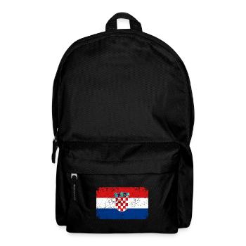 Croatia flag Vintage Adria Croatian used look - Backpack - black - Front