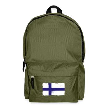 Finland Flag Vintage Suomi Finnish Flag - Backpack - olive green - Front