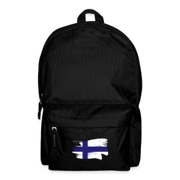 Finnland Flagge Suomi Finnische Fahne Used Look - Rucksack - Schwarz - Vorne