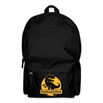 Papasaurus (Bester Papa / Vater / Daddy / NEG) - Rucksack - Schwarz - Vorne