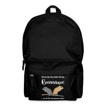 Es gibt so viele Rennmäuse auf der Welt - Rucksack - Schwarz - Vorne