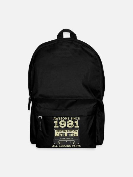 1981 Anniversaire Né En 1981 Vintage Rétro - Sac à dos - noir