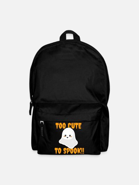 Too Cute to Spook–Funny Halloween Ghost Design - Backpack - black