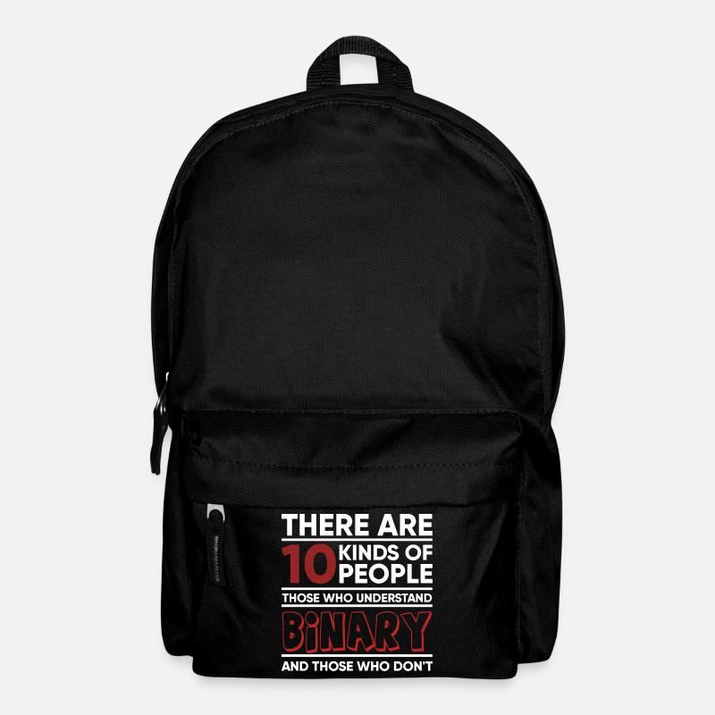 There are 10 kinds of people Binary - Backpack - black