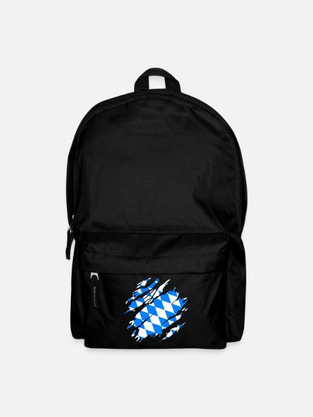 Bayern Flagge Risse Kratzer Bayerische BY - Rucksack - Schwarz