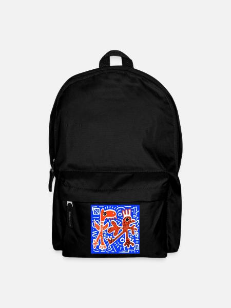 Créatures en orange - Sac à dos - noir