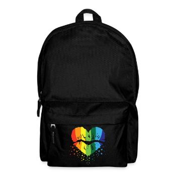 Regenbogen LGBT Schwul Lesbisch T-Shirt - Rucksack - Schwarz - Vorne