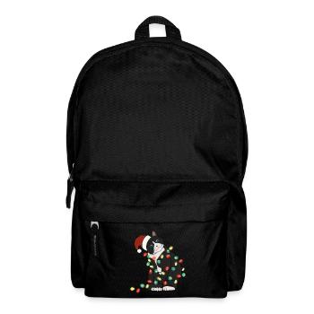 Lumières de Noël Chat Noël - Sac à dos - noir - Devant