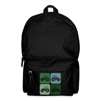 Trecker Retro Traktor Erntezeit in Landwirtschaft - Rucksack - Schwarz - Vorne