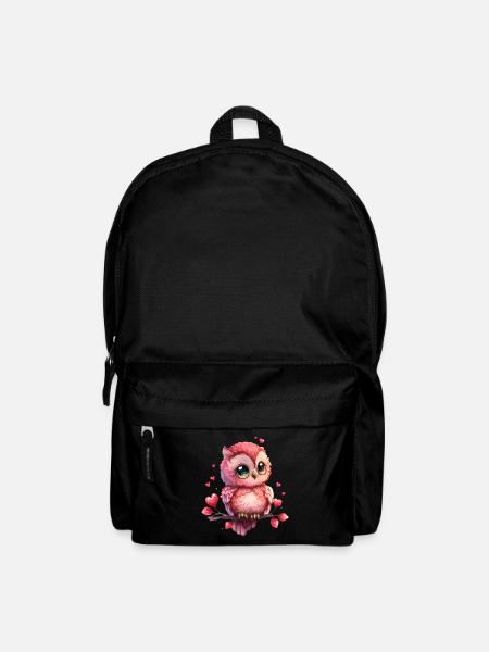 Cadeau de Saint-Valentin Owl - Sac à dos - noir