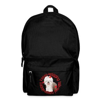 Cute Bearded Collie sloppy kisses - Backpack - black - Front
