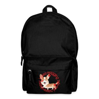 Cute Corgi, sloppy kisses - Backpack - black - Front