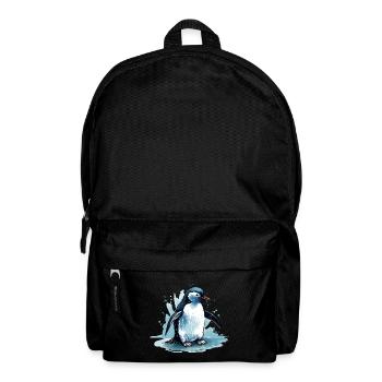 Pinguin beim Kampf ums Überleben - Rucksack - Schwarz - Vorne