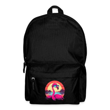 Stay cool and pink.Surf Flamingo chillt sein Leben - Rucksack - Schwarz - Vorne