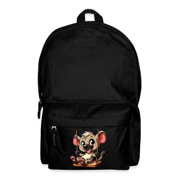 Süße Hyäne Schaukeln Spielplatz Cartoon - Rucksack - Schwarz - Vorne