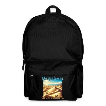 Maspalomas Dunes Beach Sunset Grunge - Backpack - black - Front