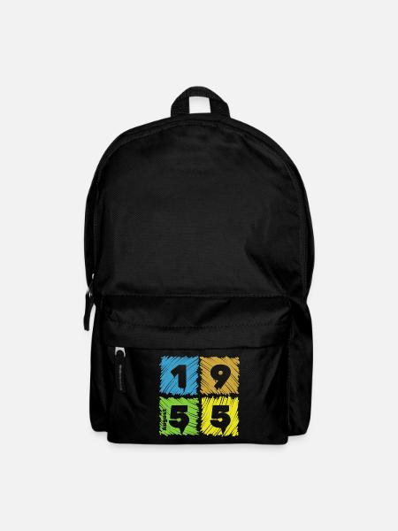 70. Geburtstag Farbige Patches since 08/1955 - Rucksack - Schwarz