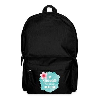 I'm Stronger Than You Can Imagine – Watercolor - Backpack - black - Front