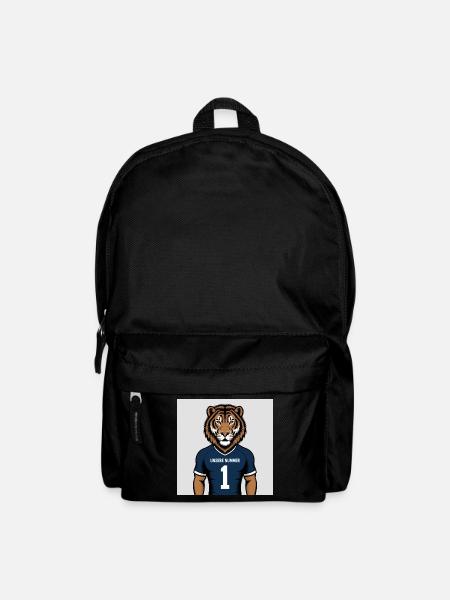 Tiger Mascot Jersey Print - Backpack - black