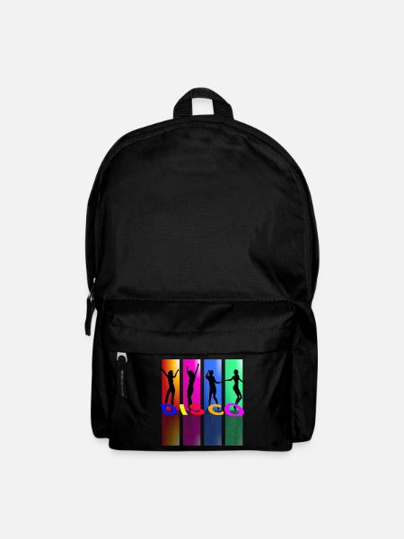 Disco music gift dancing dancer disc jockey DJ - Backpack - black