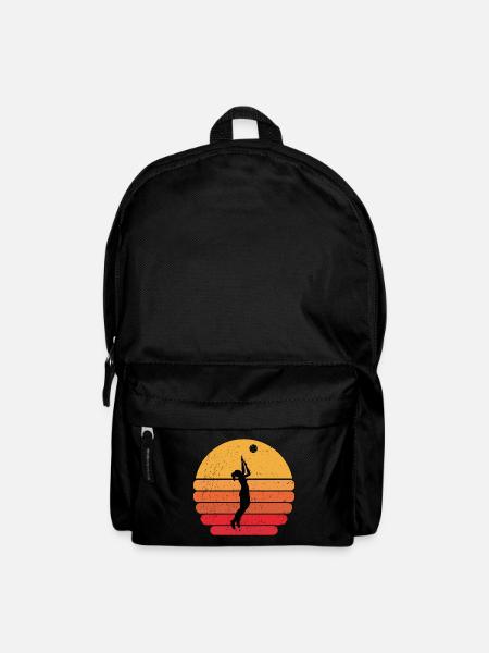 Volleyball Silhouette Sonnenaufgang Set Geschenk - Rucksack - Schwarz
