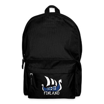 Finnland Skandinavien National Landesfarben Gesche - Rucksack - Schwarz - Vorne