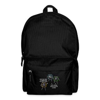 Periodic table elements chemistry chemist gift - Backpack - black - Front