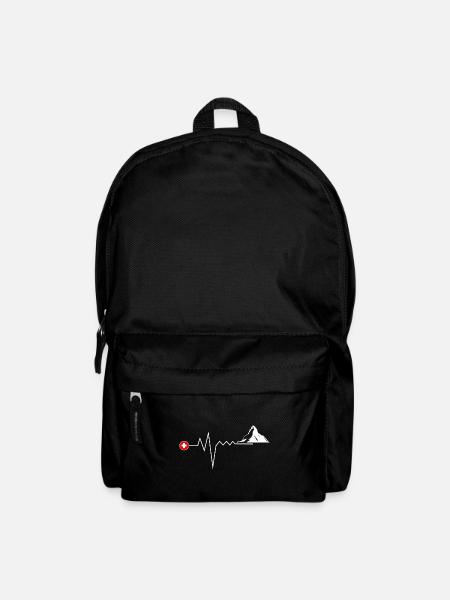 Switzerland Heartfrequence Geschenk - Rucksack - Schwarz