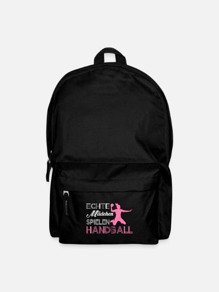 Echte Maedchen spielen Handball Geschenk - Rucksack - Schwarz