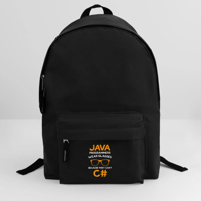 Programmeur Java porte des lunettes Programmeur C # Sac à dos