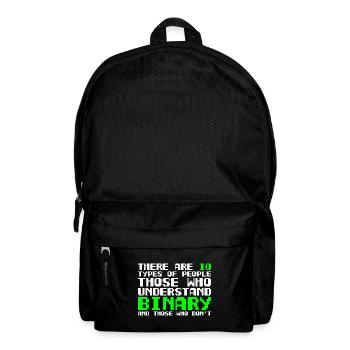 There are two types of people binary programmers - Backpack - black - Front