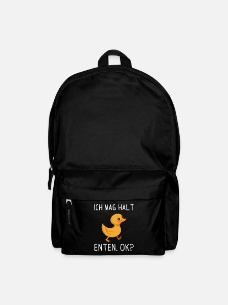 Ich mag halt Enten ok Geschenk - Rucksack - Schwarz