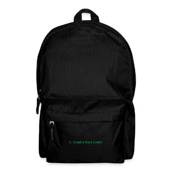 Capitalism nerd geek computer science capitalist - Backpack - black - Front