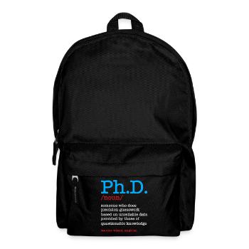 Phd Doktortitel Abschluss Degree - Rucksack - Schwarz - Vorne