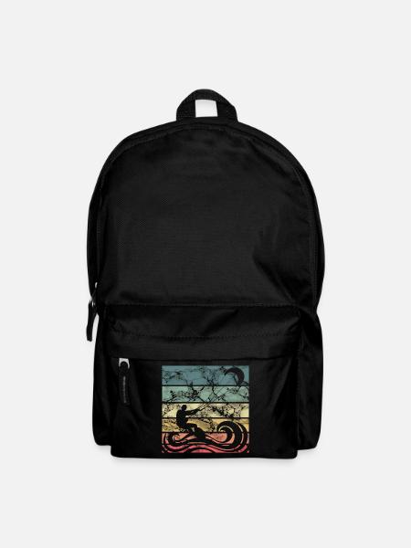 Retro Kitesurfen - Rucksack - Schwarz