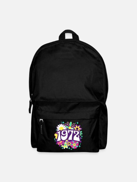 Groovy et Vintage 1972 50 Ans Anniversaire - Sac à dos - noir