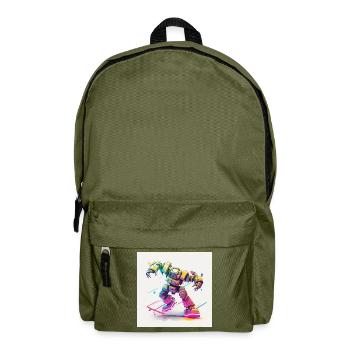 Tanzender Roboter - Rucksack - Olivgrün - Vorne