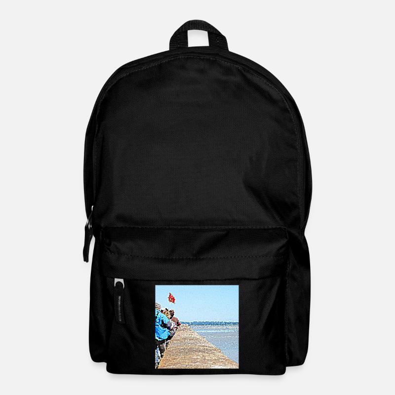 Visitors facing the ocean - Backpack - black