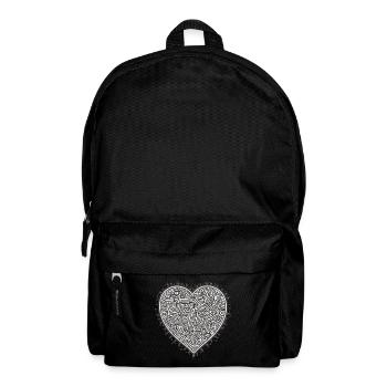 Herz Liebe - Rucksack - Schwarz - Vorne