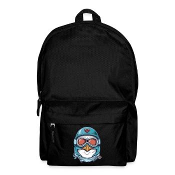 Pinguin Wintersport - Rucksack - Schwarz - Vorne
