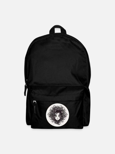 Frau wilde Frisur - Rucksack - Schwarz